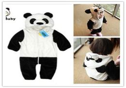 2013 New Style Baby Panda Romper lovely Long Sleeve Animal modeling Clothing BoyGirl039s Climb clothes With Hat 7484350