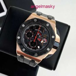 AP Watch Lastest Celebrity Watch 26062 Forged Carbon 18k Rose Gold Case 44mm Diameter Automatic Mechanical Mens Watch
