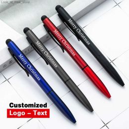 Fountain Pens Fountain Pens 10-100Pens Luxury Metal Touch Screen Ballpoint Pens for Writing Customised Personalised Pen Stationery Business Gift Q240314