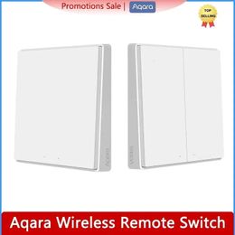 Aqara D1 Smart Switch Light Remote Control ZigBee Wifi Wireless Key Wall Movable Work MiHome Homekit APP 240228