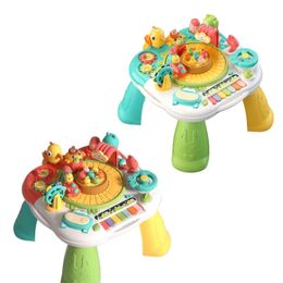 Baby Activity Table Musical Learning Toy Boy Girl Play Center Size 13x13x11 Inch 240307