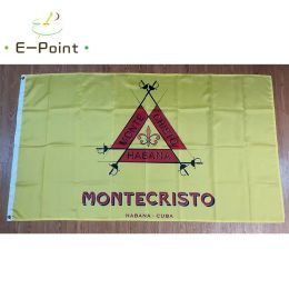 Accessories Montecristo Habana Cuba Cigars Flag 3ft*5ft (90*150cm) Size Christmas Decorations for Home Banner Indoor Outdoor Decor Ci4