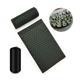 Massager Yoga Mat Cushion acupressure Massage Sets Spike Fitness yoga Pilates Relieve Stress Back Pain Applicator kuznetsov 240307