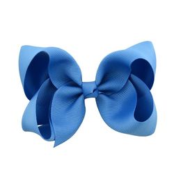62 Color 6 Inch girl hair bows candy color barrettes Design Hairs bowknot Children Girls Clips 13.5g Beautiful girl hair accessory Gift