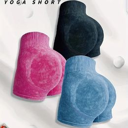 Europe And The United States 3Piece Tight Sexy Breathable Yoga Shorts For Women Running Sports Fitness 240307