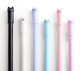 Cute Cat Gel Pens Black Ink Pens 05mm Roller Ball Neutral Pen Office School Supplies9926662