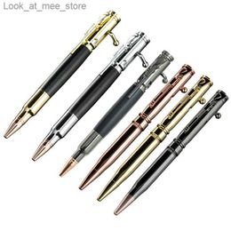 Fountain Pens Fountain Pens Luxury action ball point pen in black metal used for EDC writing diary notes student stationery parties Q240314