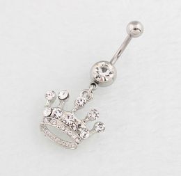 New Style Crown Navel Belly Button Rings Stainless Steel Piercing Belly Button Rings Navel Piercing Sex Body Jewelry4376990