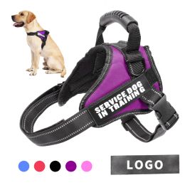 Harnesses Dadugo Dog Harness Personalized Dog Tags Reflective Adjustable Pet Harness For Puppy Medium Large Dog Animals Drop Shipping