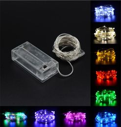 1M 2M 3M 30LEDS Starry String battery Lights Fairy Micro LED Transparent Copper Wire for Party Christmas Wedding 9 colors6415946