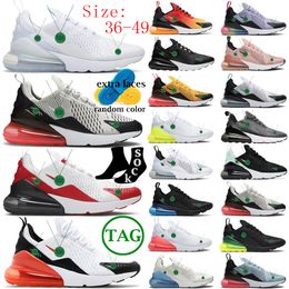 Triple White Casual Shoes Designer Men Women Maxs 270 270s All Black Hot pink Atlentic Mesh University Red Igloo Light Bone Be True Throwback Future Tennis Shoes