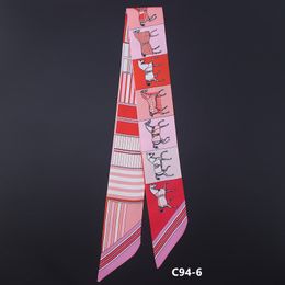 Simple Men's Horse Women's All-Match Decorative Ribbon Arm Bag Handle Small Silk Ribbon Silk Scarf Small Scarfs