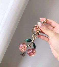 Luxury fashion mini crystal small cherry key chain bag accessories pendant handbag pendant pendant