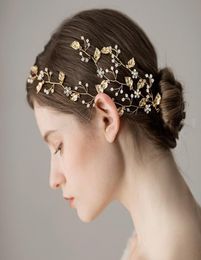 Fairy HeadPieces Gold with Ivory Wedding Accesosries 2021 Latest European Style Flowers Shape6262095