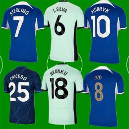 23 24 CFC Nkunku Soccer Jerseys N.Jackson Kids Kit Player Version 2023 2024 Enzo Pulisic Sterling James Koulibaly Azpilicueta Havertz Fofana Foofna Shir