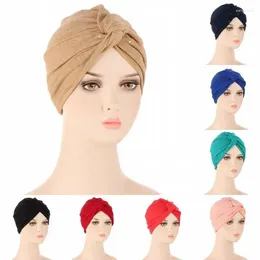 Ethnic Clothing Arab Islamic Cross Wrap Hair Cap Eid Soft Cozy Muslim Women Headwear Plain Color Turban