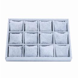 Stackable 12 Girds Jewelry Trays Storage Tray Showcase Display Organizer LXAE Watch Boxes & Cases2924