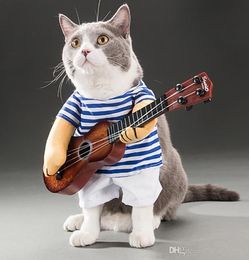 Pet Guitar Costume Dog Costume Funny Cat Clothes Dogs Cats Super Funny Crazy Guitarist Style Pet Clothes Gift for Halloween9777230