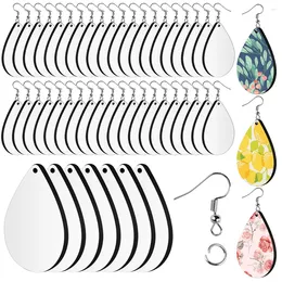 Dangle Earrings 250pcs Sublimation Blank Double-side Heat Transfer Earring Pendant With Hooks&Jump Rings For Jewelry DIY Making