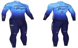 Team ASTANA Winter Cycling Jersey 20D Pants MTB Maillot Thermal Fleece Bike Jacket Downhill Pro Mountain Bicycle Clothing Suit4335637