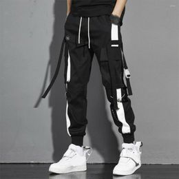 Men's Pants Fashion Cargo Multiple Pockets Strap Casual Trouser Streetwear Joggers Hip Hop Harem Trousers Clothing