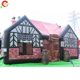 Free Ship Outdoor Activities 10mLx5mWx5mH (33x16.5x16.5ft) portable inflatable irish pub with alcohol barrel wine cask bar tent for sale