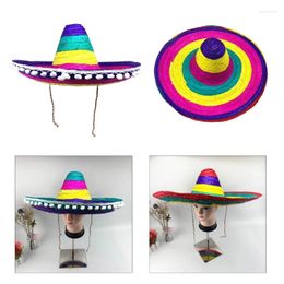 Berets CincoDeMayo Straw Hat Adult Party Mexicans Festival Pography With Large Brim Men Women Theme Supply