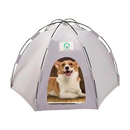 Pens Dog Camping Tent Breathable Puppy House Waterproof Polyester Cats Teepee Tent Kitten Summer Kennel Small Medium Pet Supplies
