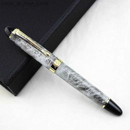 Fountain Pens Fountain Pens JINHAO X450 Executive Grey Marbled And Golden Roller Ball Pen Stationery School Office Supplies Writing Pens Q240314