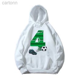 T-shirts Happy Birthday Football Crown 3-7 Year Print Kids Hoodies Boys 8-11 Number Gym Shoes Design Sweatshirt ChildrenS Creative Gifts ldd240314