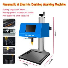 Desktop Portable Metal Signage Nameplate Marking Machine 3axis Touch-screen Electric Pneumatic Lettering Machine 300x200mm