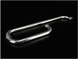 Stainless Steel Brushed Shower Door Handle Glass Knob Handrail Bathroom Hardware Diameter 25mm Lenght 225*425mm Handles & s7930584