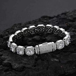 Schmuck 10mm Liebe Zirkon Rock Zucker Trendy Marke Personalisierte Voller Diamant Hip Hop männer Armband Zubehör