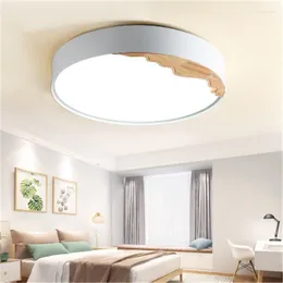 Ceiling Lights Creative Solid Wood Led Children Room Light Nordic Loft Log Master Bedroom Ultra-Thin Kitchen Lamp