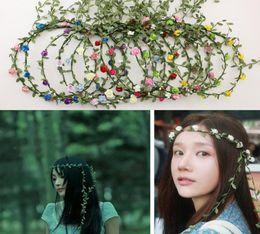 16 Styles Wedding bridal girl head flower crown rattan garland Hawaii flower head wreath Women Bohemian Headbands4968749