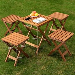 Camp Furniture Garden Folding Storage Camping Supplies Outdoor Convenient Table Pine Picnic Strong Durable