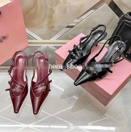 patent leather shoes Sexy High Heel Shoes with Topped Lacquer Leather Button Cat Pointed Sandals for Womens Design