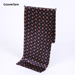 Scarves Couverture Men Silk Fashion Accessories Autumn Winter Male Long Scarf Cravat Bandana Tassel254Z