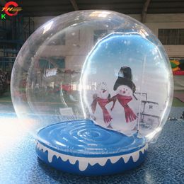 Free Air Ship Outdoor Activities 4mD (13.2ft) with blower Lighting Transparent Inflatable Snow Globe Christmas Bubble Room for Sale
