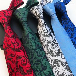 Bow Ties Phoenix Tail Jacquard Polyester Neckties 8cm Formal Business for Men Accessories Self-tied