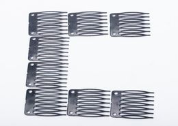 Whole 100pcs Wig Combs For Wig Making Combs hair extensions tools combs Clips with 7teeth For Wig Cap1346176