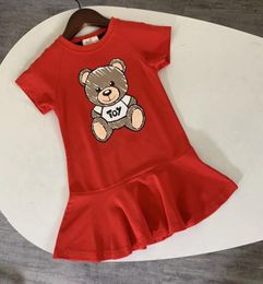 Baby Girl Designer Clothes Kids Girl Lace Lapel Collar Embroidery Short Sleeve Dress Kids Summer Dress2700526