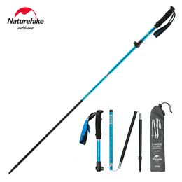 Trekking Poles ST09 Collapsible Hiking Stick Five-section Folding Sticks Lightweight Walking Sticks Climbing Stick 240306