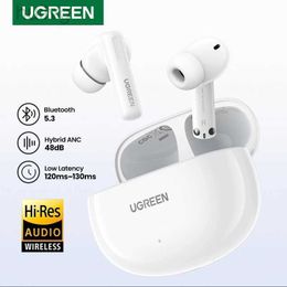 Cell Phone Earphones UGREEN HiTune T6 ANC TWS Wireless Earbuds Active Noise Cancellation Hi-Res LDAC Bluetooth 5.3 Earphones for iPhone 15 Pro Max 24314