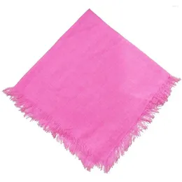 Scarves 75cm Tassel Head Scarf Simple Sunscreen Large Size Pure Colour Shawl Kerchief Hijab Square Neck Travel