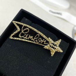 Designer Brand Brooch 18K Gold Plated Luxury Women Brooches wedding Letter Crystal Geometric Jewellery Pin Party accessories gifts