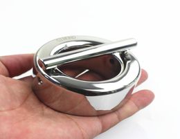 7 Sizes Cockrings Stainless Steel Testicles Ball Stretchers Weights with Separation Rods Scrotum Pendant Fixation Lock Ring Device5899847