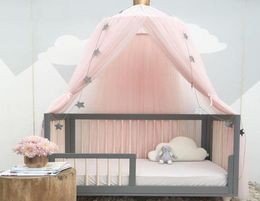 Round Dome Mosquito Net Canopy Curtain Bed Tent Circular Hanging Mosquito Net Home Decor Solid Color for Children Girl Room6532801