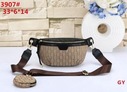 Fashion 2pcs/set designer Men Leather bumbag Bags Unisex Men Women Leather Sport Runner Fanny Pack Belly Waist Bags Bum Bag