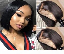 Short Human Hair Wigs Bob Style Straight Full Lace Wigs Peruvian Virgin Hair For Black Women Glueless Lace Front Bob Wigs4717031